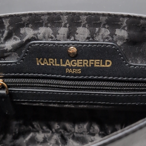 Karl Lagerfeld Paris Saddle Heart Studded Crossbody - Picture 6 of 10